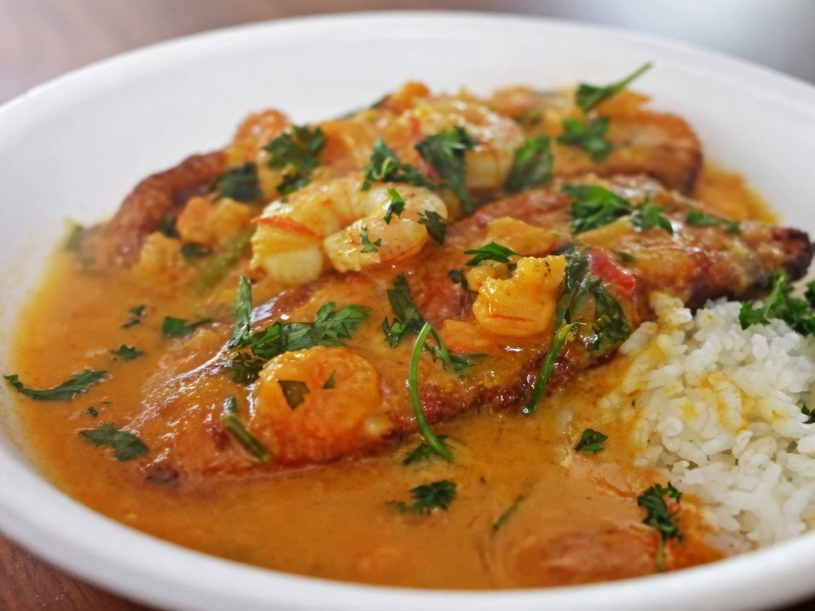 Filé de Peixe com Molho de Camarão G
